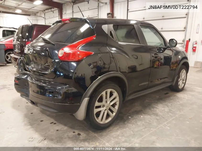 2013 Nissan Juke Sv VIN: JN8AF5MV0DT222794 Lot: 40773574