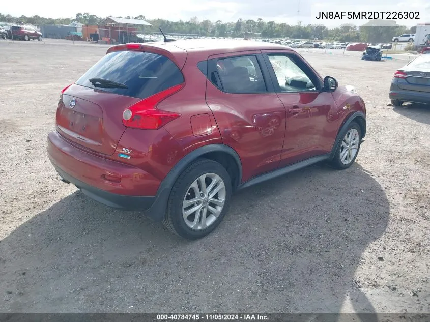 2013 Nissan Juke Sv VIN: JN8AF5MR2DT226302 Lot: 40784745