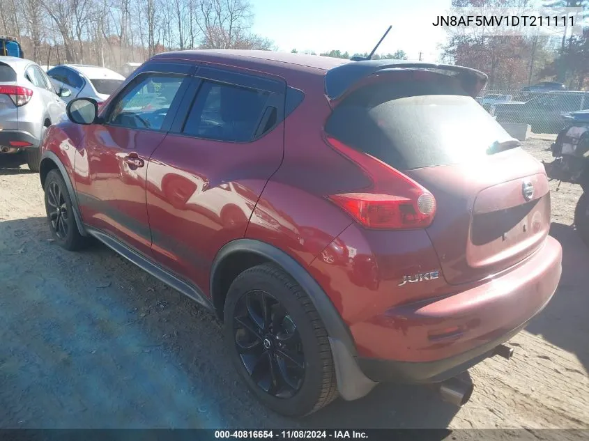 2013 Nissan Juke Sl VIN: JN8AF5MV1DT211111 Lot: 40816654