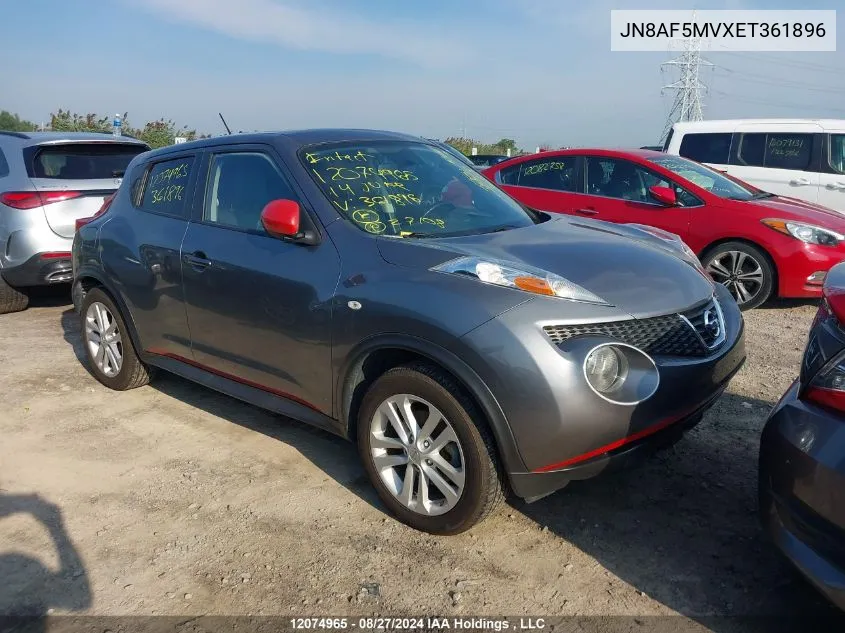 2014 Nissan Juke VIN: JN8AF5MVXET361896 Lot: 12074965