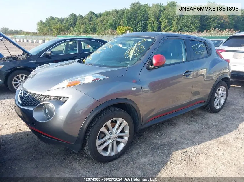 2014 Nissan Juke VIN: JN8AF5MVXET361896 Lot: 12074965