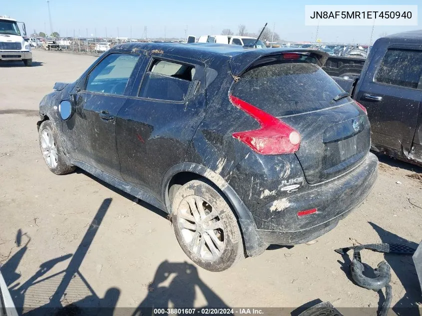 2014 Nissan Juke Sv VIN: JN8AF5MR1ET450940 Lot: 38801607