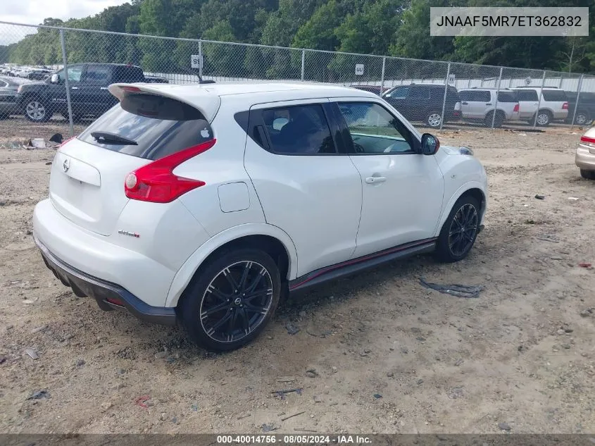 2014 Nissan Juke VIN: JNAAF5MR7ET362832 Lot: 40014756