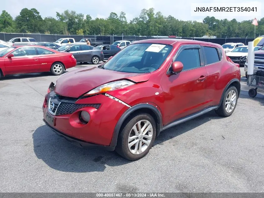 2014 Nissan Juke Sv VIN: JN8AF5MR2ET354041 Lot: 40057467