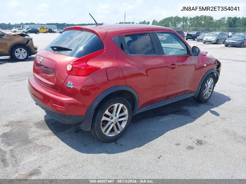 JN8AF5MR2ET354041 2014 Nissan Juke Sv