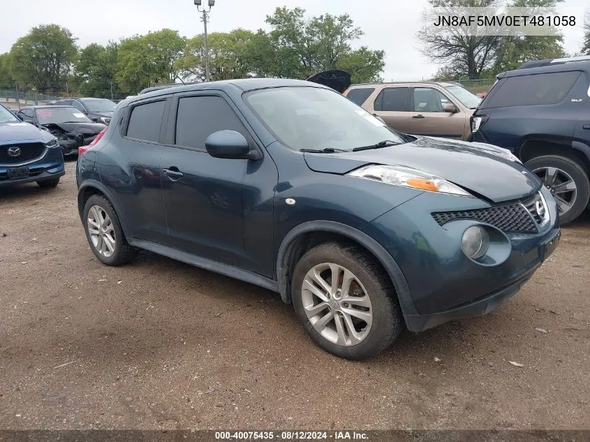 2014 Nissan Juke S VIN: JN8AF5MV0ET481058 Lot: 40075435