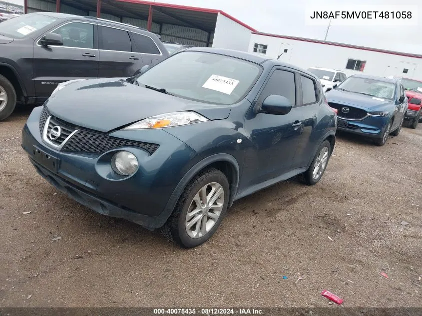 JN8AF5MV0ET481058 2014 Nissan Juke S