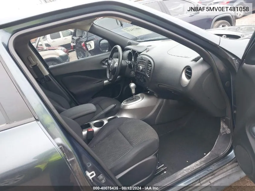 JN8AF5MV0ET481058 2014 Nissan Juke S