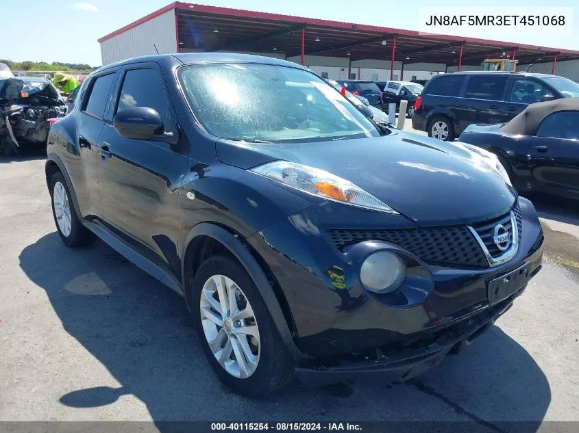 2014 Nissan Juke Sv VIN: JN8AF5MR3ET451068 Lot: 40115254