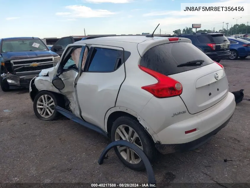 2014 Nissan Juke Sv VIN: JN8AF5MR8ET356456 Lot: 40217588