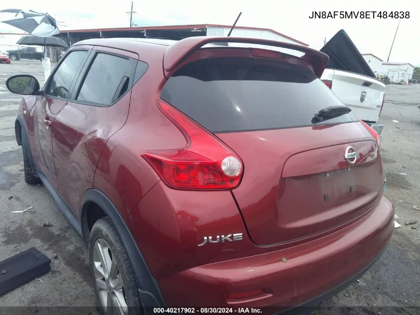 2014 Nissan Juke Sl VIN: JN8AF5MV8ET484838 Lot: 40217902