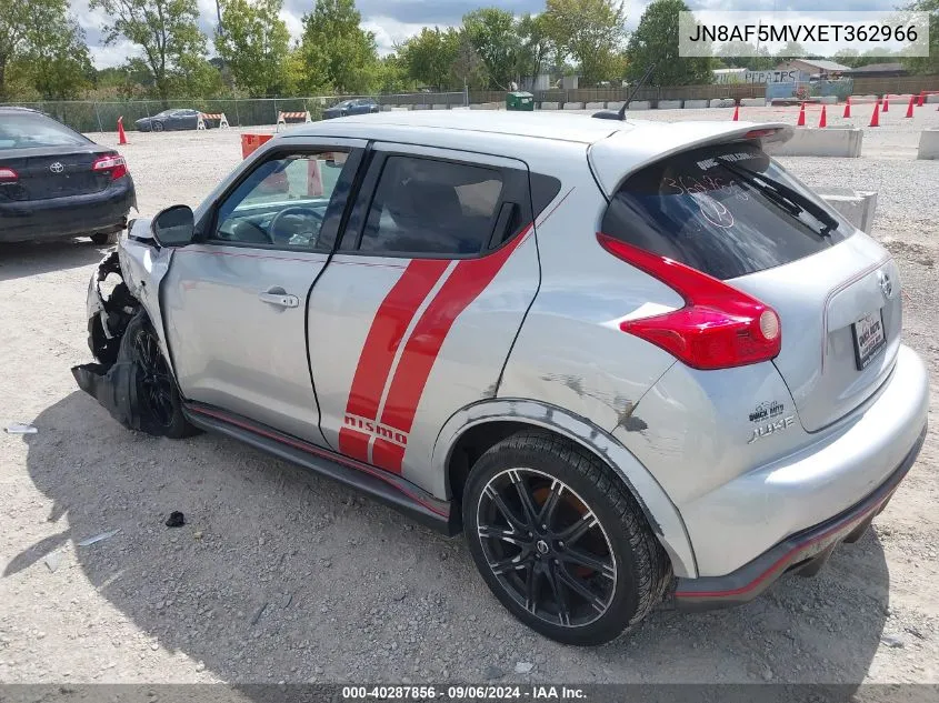 2014 Nissan Juke Nismo VIN: JN8AF5MVXET362966 Lot: 40287856