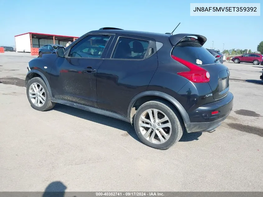 2014 Nissan Juke Sl VIN: JN8AF5MV5ET359392 Lot: 40352741