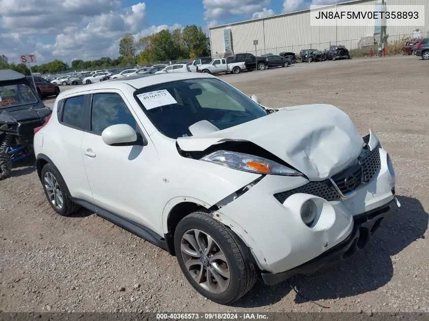 2014 Nissan Juke Sl VIN: JN8AF5MV0ET358893 Lot: 40365573