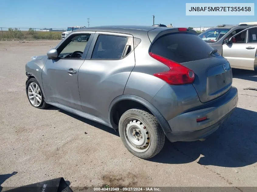 2014 Nissan Juke Sv VIN: JN8AF5MR7ET355458 Lot: 40412049