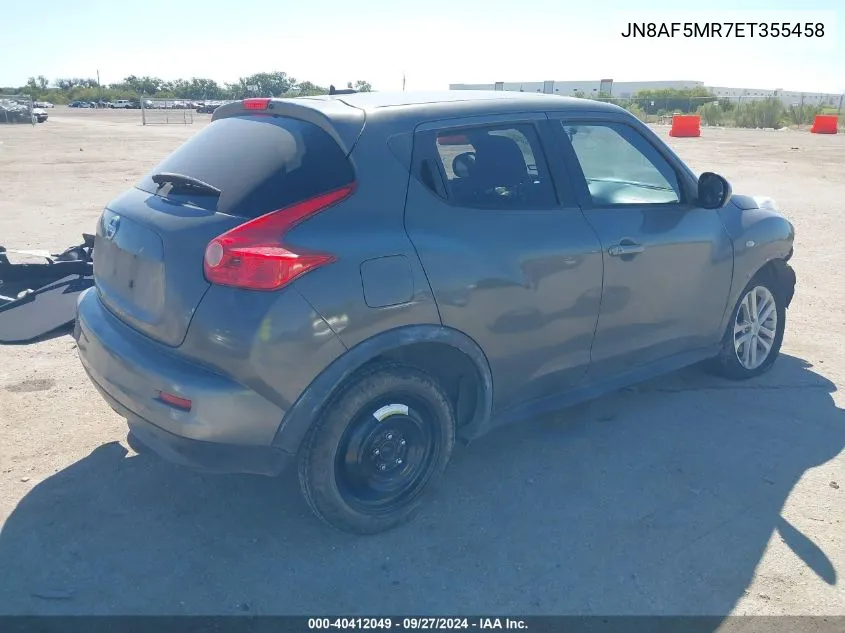 2014 Nissan Juke Sv VIN: JN8AF5MR7ET355458 Lot: 40412049