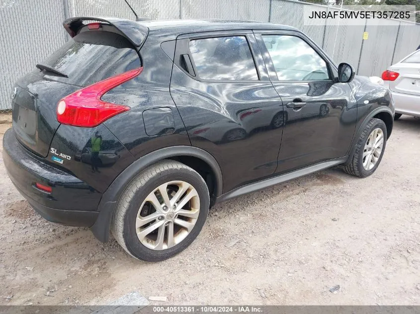 2014 Nissan Juke Sl VIN: JN8AF5MV5ET357285 Lot: 40513361