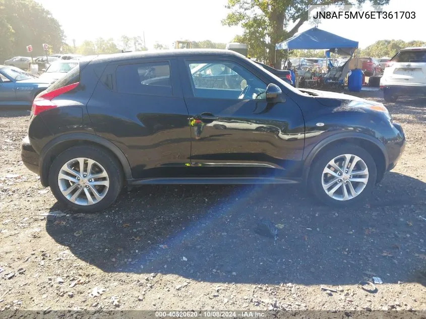 2014 Nissan Juke Sv VIN: JN8AF5MV6ET361703 Lot: 40520620