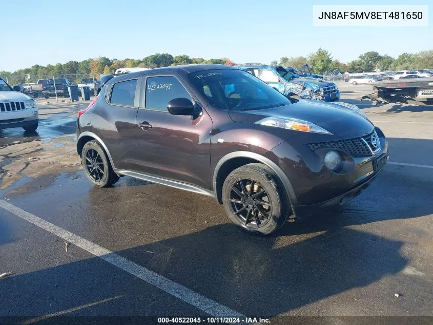 2014 Nissan Juke S VIN: JN8AF5MV8ET481650 Lot: 40522045