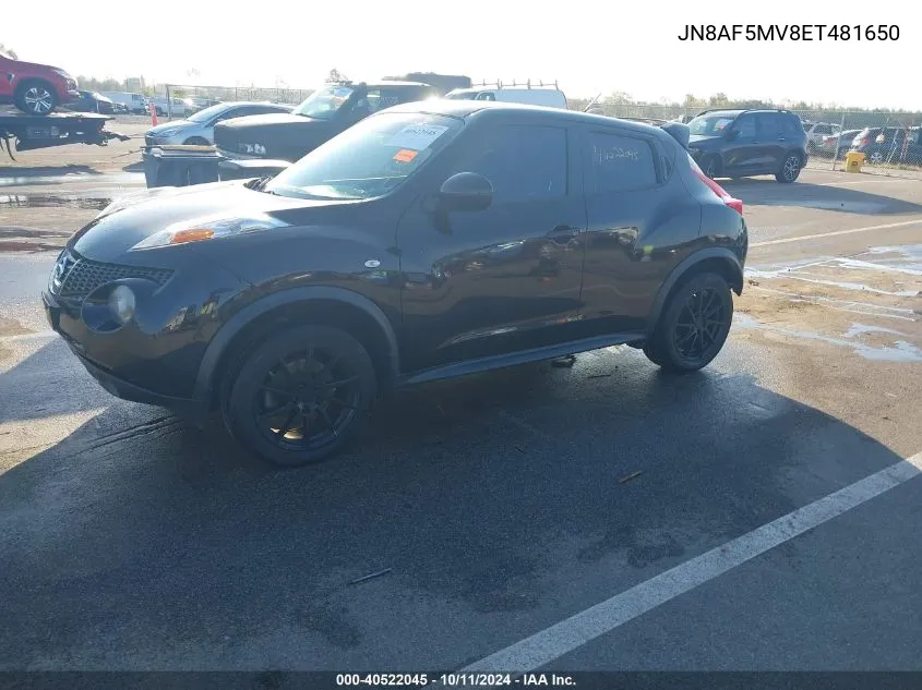 2014 Nissan Juke S VIN: JN8AF5MV8ET481650 Lot: 40522045