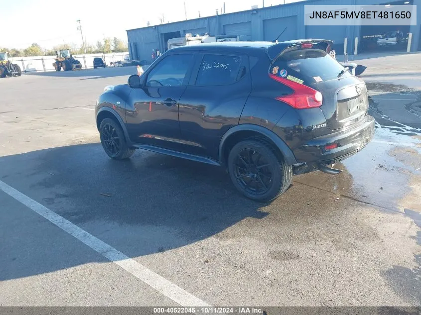 2014 Nissan Juke S VIN: JN8AF5MV8ET481650 Lot: 40522045