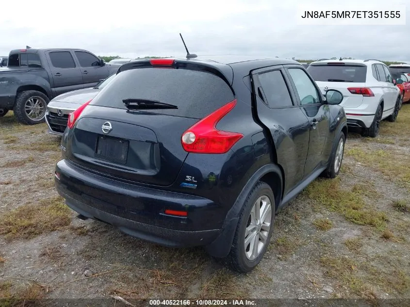 2014 Nissan Juke S/Sv/Sl/Nismo VIN: JN8AF5MR7ET351555 Lot: 40522166