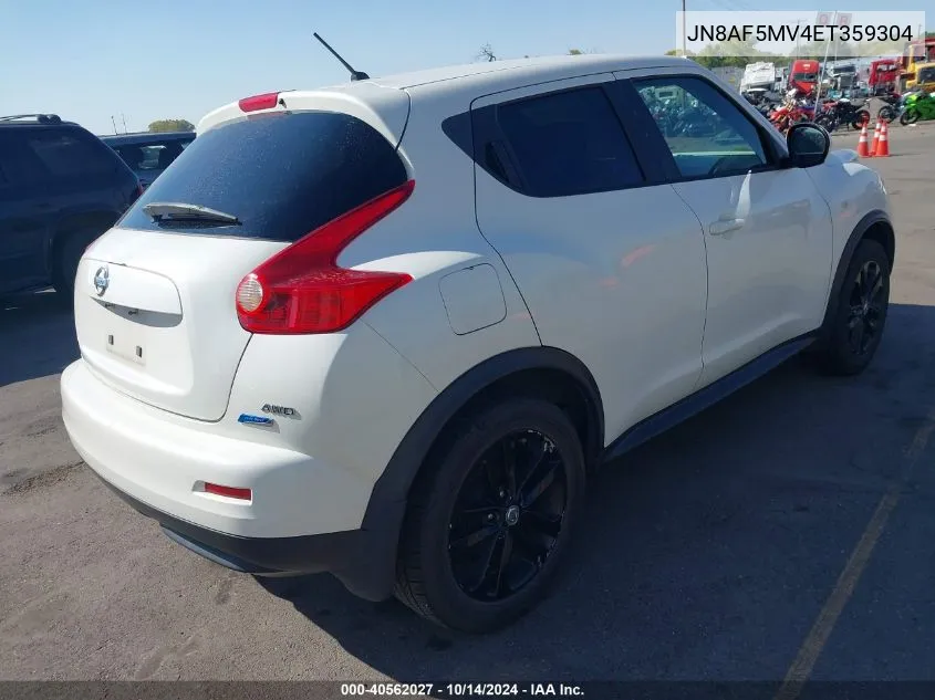 2014 Nissan Juke S VIN: JN8AF5MV4ET359304 Lot: 40562027