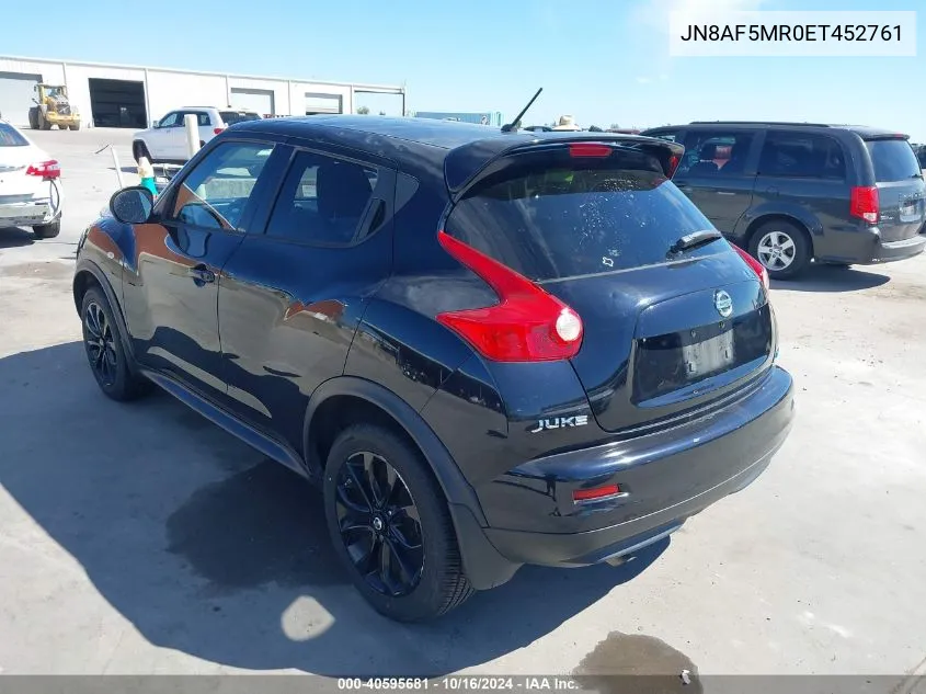 2014 Nissan Juke S VIN: JN8AF5MR0ET452761 Lot: 40595681