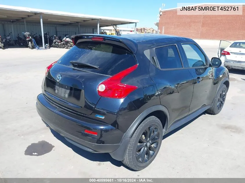 2014 Nissan Juke S VIN: JN8AF5MR0ET452761 Lot: 40595681