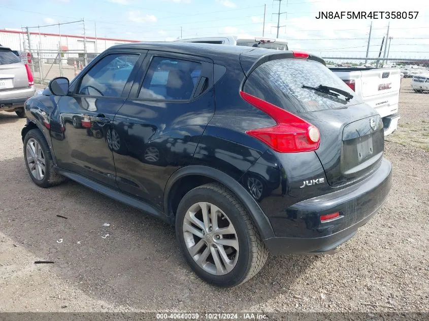 2014 Nissan Juke S/Sv/Sl/Nismo VIN: JN8AF5MR4ET358057 Lot: 40640039