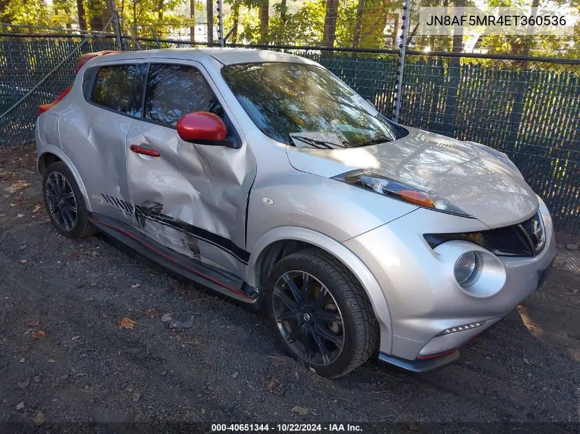 2014 Nissan Juke Nismo VIN: JN8AF5MR4ET360536 Lot: 40651344