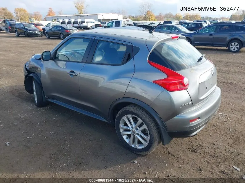 2014 Nissan Juke Nismo/S/Sl/Sv VIN: JN8AF5MV6ET362477 Lot: 40681944