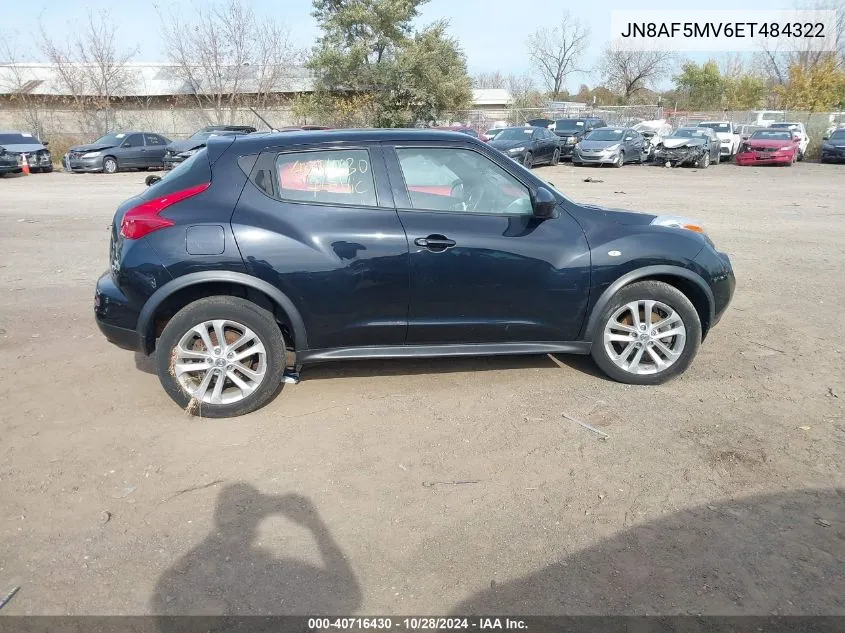 2014 Nissan Juke S VIN: JN8AF5MV6ET484322 Lot: 40716430