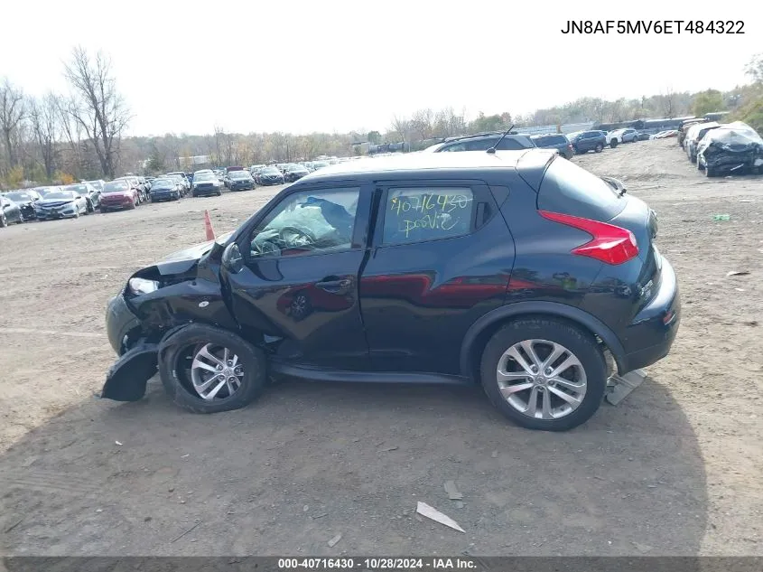 2014 Nissan Juke S VIN: JN8AF5MV6ET484322 Lot: 40716430