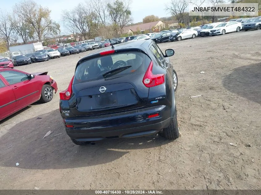 2014 Nissan Juke S VIN: JN8AF5MV6ET484322 Lot: 40716430