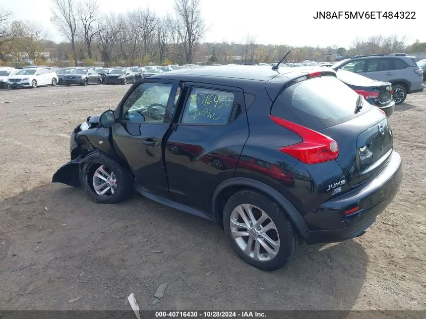 2014 Nissan Juke S VIN: JN8AF5MV6ET484322 Lot: 40716430