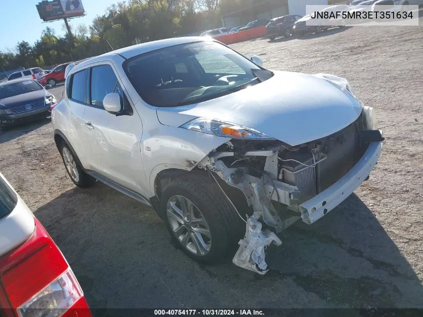 2014 Nissan Juke Sl VIN: JN8AF5MR3ET351634 Lot: 40754177