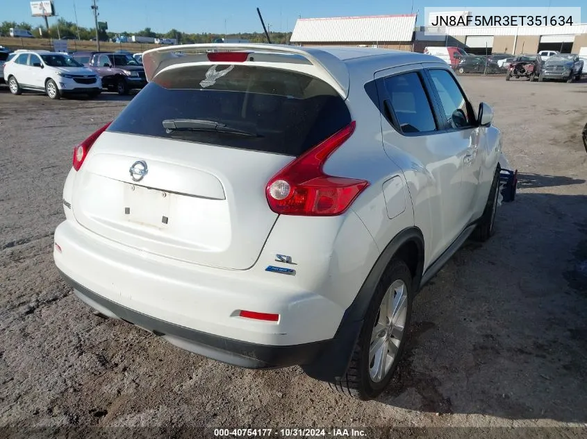 2014 Nissan Juke Sl VIN: JN8AF5MR3ET351634 Lot: 40754177