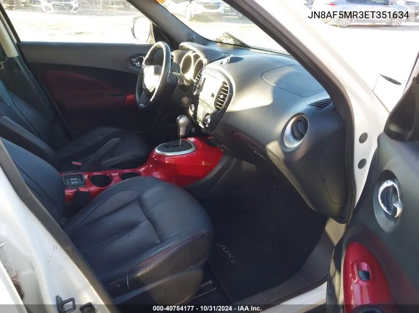 2014 Nissan Juke Sl VIN: JN8AF5MR3ET351634 Lot: 40754177