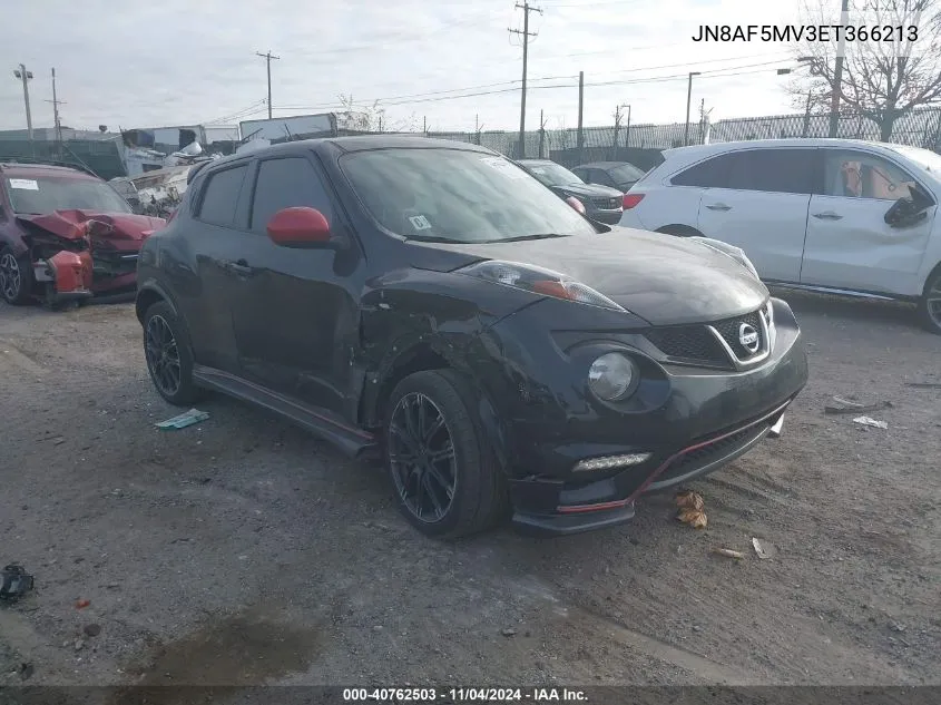 2014 Nissan Juke S/Sv/Sl/Nismo VIN: JN8AF5MV3ET366213 Lot: 40762503