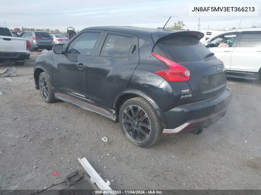 2014 Nissan Juke S/Sv/Sl/Nismo VIN: JN8AF5MV3ET366213 Lot: 40762503