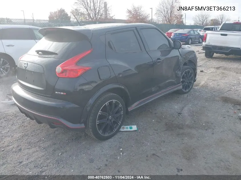 2014 Nissan Juke S/Sv/Sl/Nismo VIN: JN8AF5MV3ET366213 Lot: 40762503