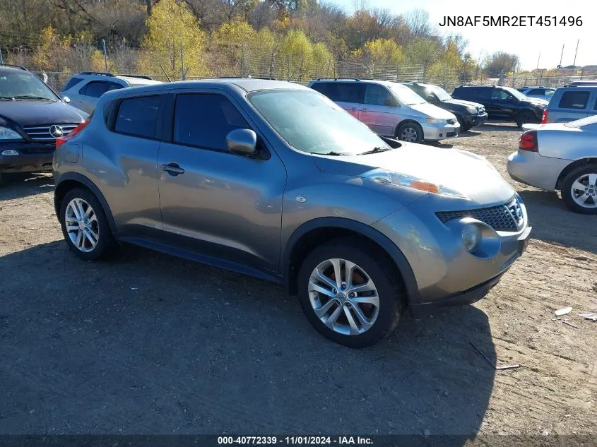 2014 Nissan Juke Sv VIN: JN8AF5MR2ET451496 Lot: 40772339