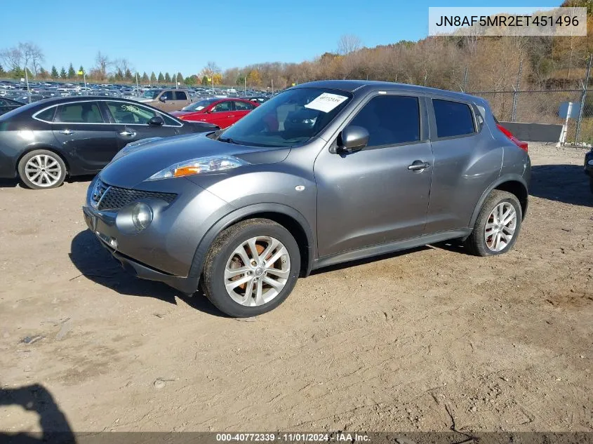 2014 Nissan Juke Sv VIN: JN8AF5MR2ET451496 Lot: 40772339