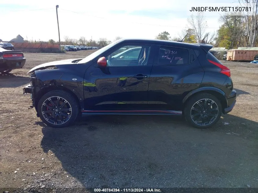 2014 Nissan Juke Nismo Rs VIN: JN8DF5MV5ET150781 Lot: 40784394