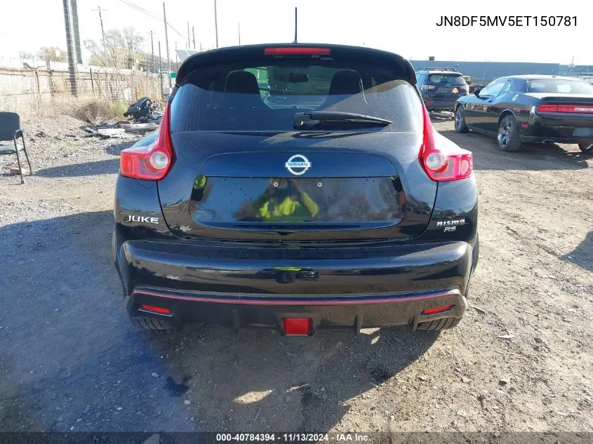 2014 Nissan Juke Nismo Rs VIN: JN8DF5MV5ET150781 Lot: 40784394