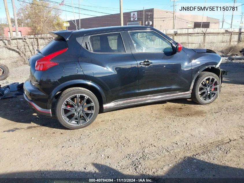 2014 Nissan Juke Nismo Rs VIN: JN8DF5MV5ET150781 Lot: 40784394