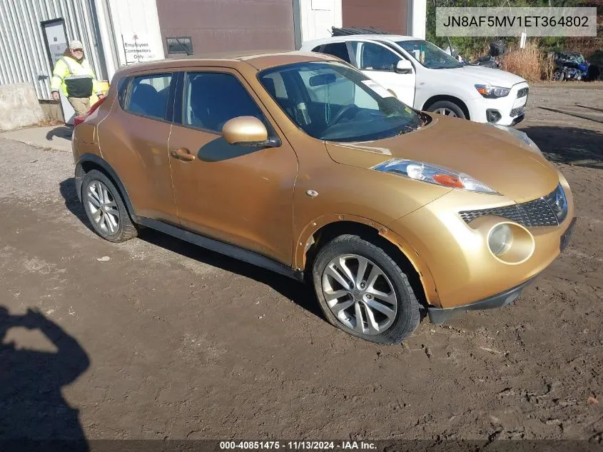 2014 Nissan Juke Nismo/S/Sl/Sv VIN: JN8AF5MV1ET364802 Lot: 40851475