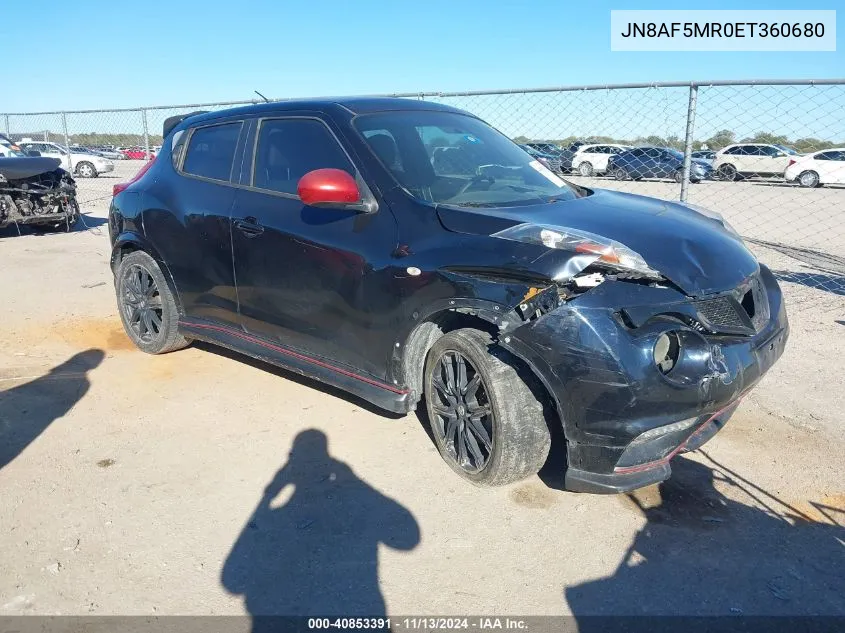 2014 Nissan Juke Nismo VIN: JN8AF5MR0ET360680 Lot: 40853391