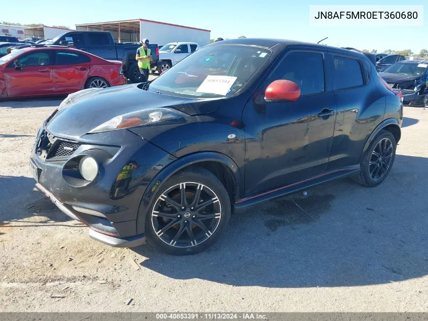 2014 Nissan Juke Nismo VIN: JN8AF5MR0ET360680 Lot: 40853391